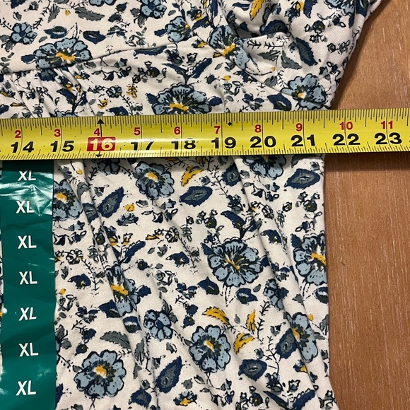 NEW!! LUCKY BRAND Sz XL Gathered Front Pullover Top Cottagecore Boho Floral - Picture 7 of 11